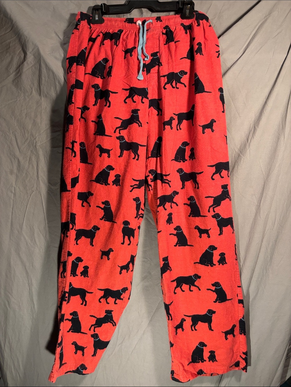 Hatley Red Jogger Pants with Black Dog Print